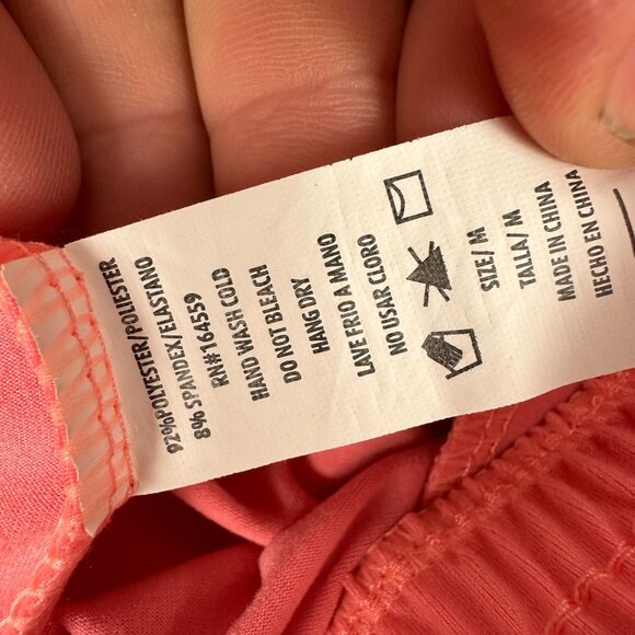 Lightweight Coral Drawstring Elastic Waist Joggers Size M - Picture 5 of 5